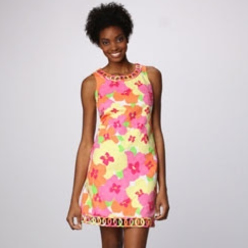 Lilly Pulitzer ‘Lovell’ Sleeveless jacquard Shift Dress in Multicolor Size 4